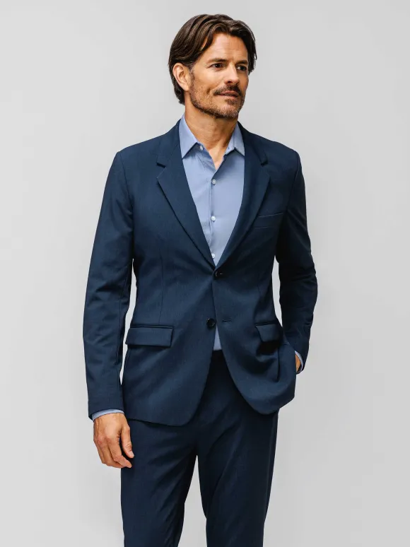 Men'S Ministry of Supply Azurite Heather Men'S Velocity Suit Jacket