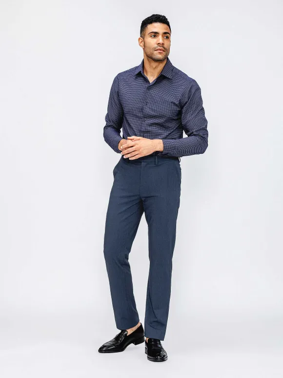 Men'S Ministry of Supply Azurite Heather Men'S Velocity Dress Pant