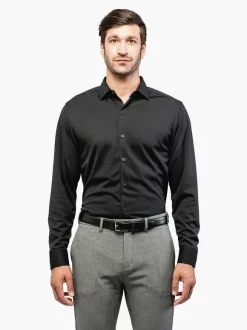 Men'S Ministry of Supply Black (Brushed) Men'S Apollo Dress Shirt (Previous Generation)