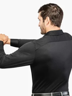 Men'S Ministry of Supply Black (Brushed) Men'S Apollo Dress Shirt (Previous Generation)