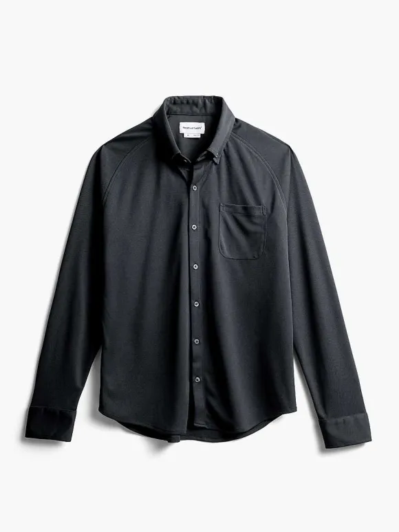 Men'S Ministry of Supply Black Men'S Apollo Raglan Sport Shirt