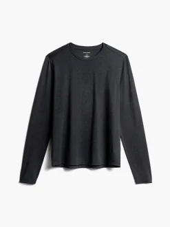 Men'S Ministry of Supply Black Men'S Composite Merino Long Sleeve Tee