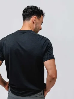 Men'S Ministry of Supply Black Men'S Composite Merino Raglan Tee