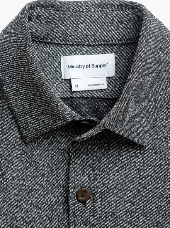 Men'S Ministry of Supply Black Tweed Men'S Fusion Overshirt