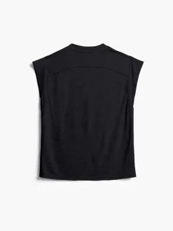 Women'S Ministry of Supply Black Women'S Composite Merino V-Neck Tee