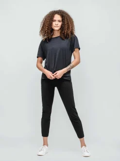 Women'S Ministry of Supply Black Women'S Composite Merino Boxy Tee