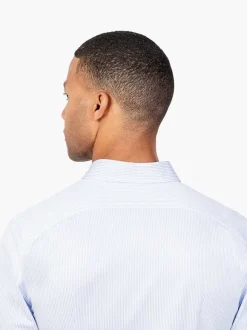 Men'S Ministry of Supply Blue Stripe Men'S Previous Generation Gemini Knit Shirt
