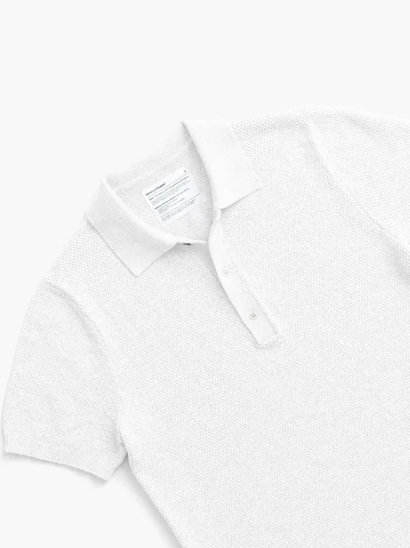 Men'S Ministry of Supply Bone Men'S Labs Atlas Short Sleeve Knit Polo