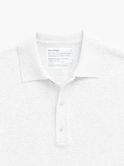 Men'S Ministry of Supply Bone Men'S Labs Atlas Short Sleeve Knit Polo