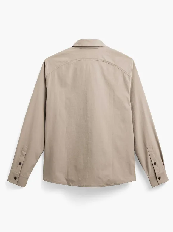 Men'S Ministry of Supply British Tan Men'S Pace Poplin Overshirt