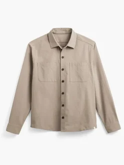 Men'S Ministry of Supply British Tan Men'S Pace Poplin Overshirt