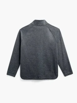 Men'S Ministry of Supply Charcoal Heather Men'S Fusion Double-Knit 1/4 Zip
