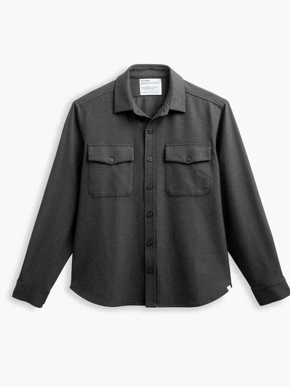 Men'S Ministry of Supply Charcoal Heather Men'S Fusion Overshirt