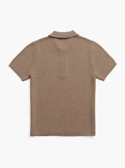 Men'S Ministry of Supply Coffee Men'S Labs Atlas Short Sleeve Knit Polo