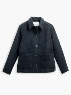 Women'S Ministry of Supply Dark Navy Women'S Kinetic Corduroy Chore Coat