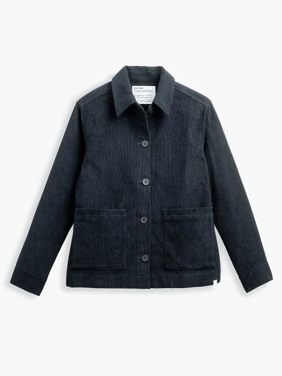 Women'S Ministry of Supply Dark Navy Women'S Kinetic Corduroy Chore Coat