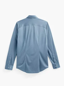 Men'S Ministry of Supply Deep Sky Blue Oxford (Brushed) Men'S Apollo Dress Shirt