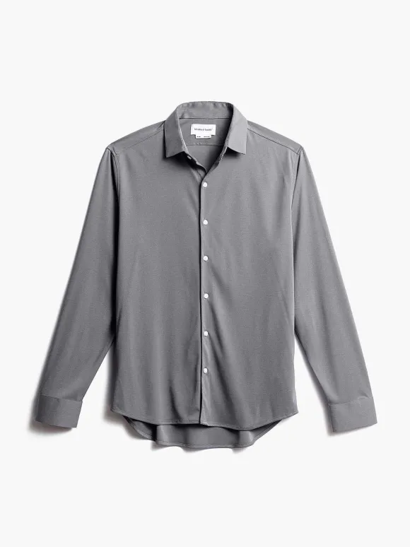 Men'S Ministry of Supply Granite Oxford (Brushed) Men'S Apollo Dress Shirt (Previous Generation)