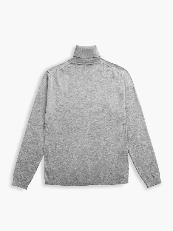 Men'S Ministry of Supply Grey Heather Men'S Atlas Air Turtleneck
