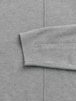 Men'S Ministry of Supply Grey Heather Men'S Atlas Air V-Neck Sweater