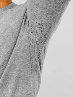 Men'S Ministry of Supply Grey Heather Men'S Atlas Air V-Neck Sweater