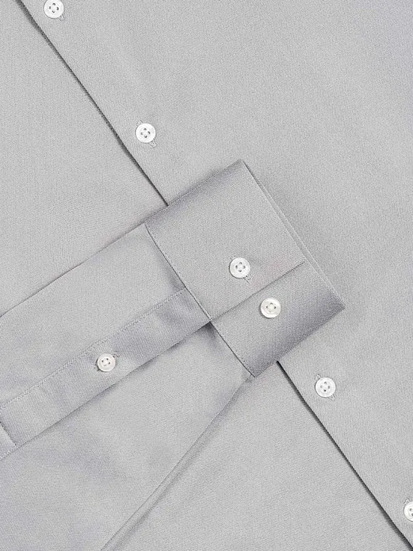 Men'S Ministry of Supply Grey Oxford (Brushed) Men'S Apollo Dress Shirt (Previous Generation)