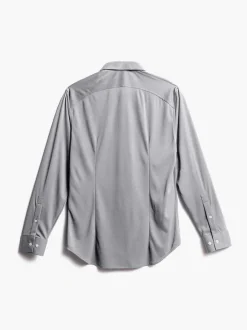 Men'S Ministry of Supply Grey Oxford (Brushed) Men'S Apollo Dress Shirt (Previous Generation)