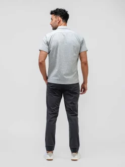 Men'S Ministry of Supply Grey Tonal Stripe Men'S Hybrid Seersucker Short Sleeve Shirt