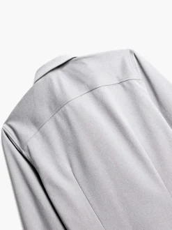Men'S Ministry of Supply Grey White Heather (Brushed) Men'S Apollo Dress Shirt (Previous Generation)