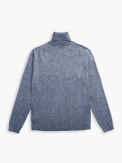 Men'S Ministry of Supply Indigo Heather Men'S Atlas Air Turtleneck