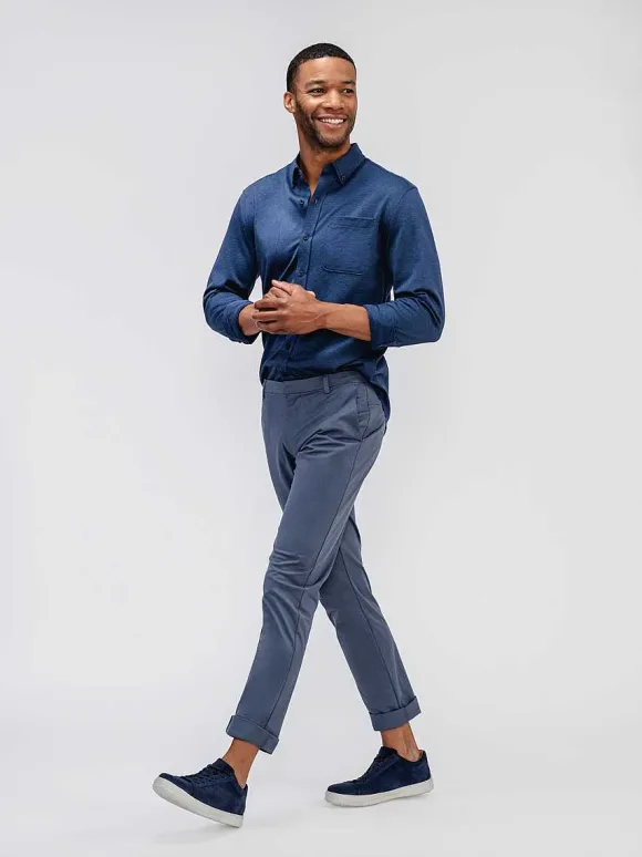 Men'S Ministry of Supply Indigo Stripe Men'S Previous Generation Hybrid Button-Down