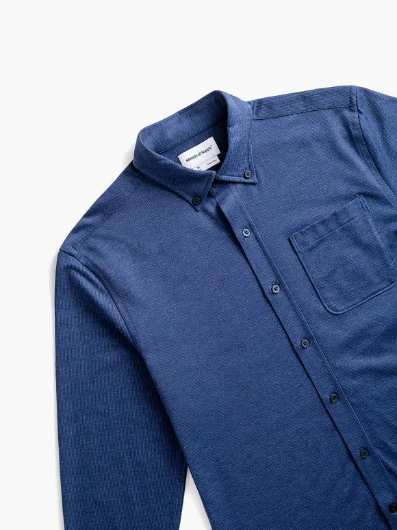Men'S Ministry of Supply Indigo Stripe Men'S Previous Generation Hybrid Button-Down