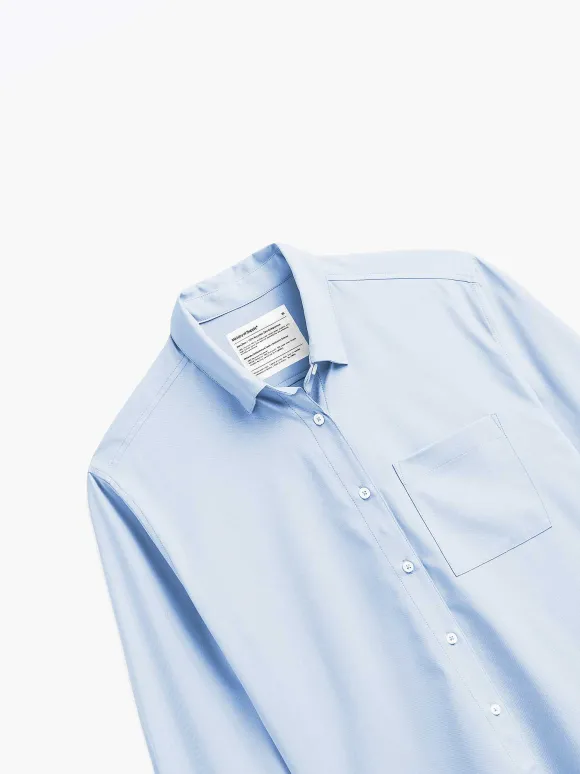 Women'S Ministry of Supply Light Blue Women'S Aerozero° Oversized Shirt