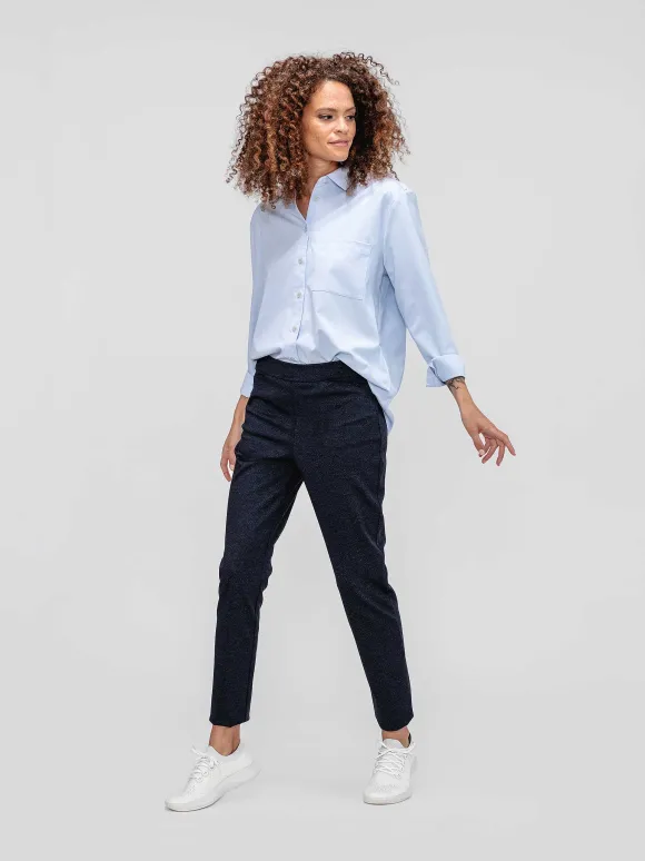 Women'S Ministry of Supply Light Blue Women'S Aerozero° Oversized Shirt