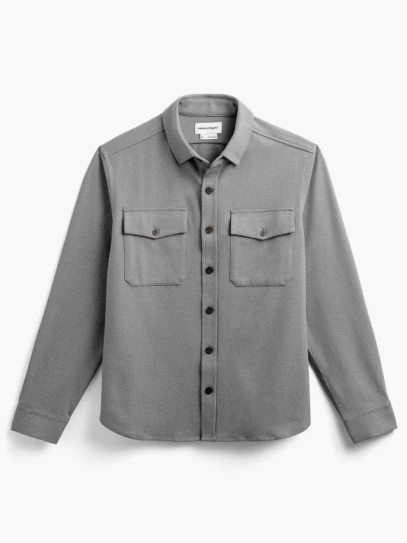 Men'S Ministry of Supply Medium Grey Heather Men'S Fusion Overshirt