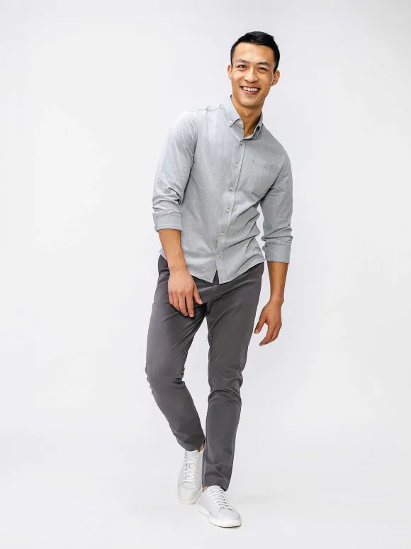Men'S Ministry of Supply Medium Grey Men'S Pace Tapered Chino
