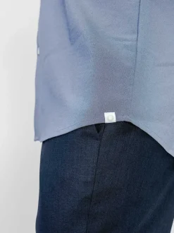 Men'S Ministry of Supply Navy End On End Men'S Aerozero° Dress Shirt