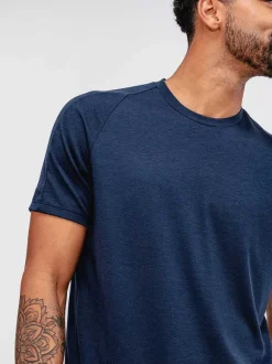 Men'S Ministry of Supply Navy Men'S Composite Merino Raglan Tee