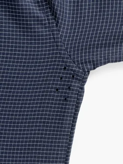 Men'S Ministry of Supply Navy Mini Dash Grid Men'S Aerozero° Dress Shirt
