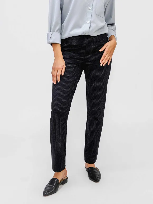 Women'S Ministry of Supply Navy Pinstripe Women'S Previous Generation Fusion Straight Leg Pant