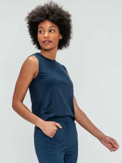 Women'S Ministry of Supply Navy Women'S Luxe Touch Tank