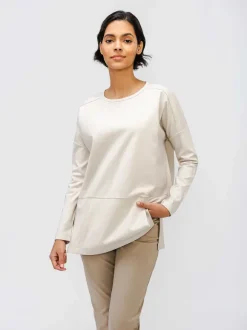 Women'S Ministry of Supply Oatmeal Heather Women'S Fusion Double-Knit Tunic