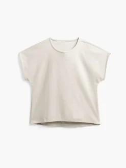 Women'S Ministry of Supply Oatmeal/Oatmeal Heather Women'S Fusion Double-Knit Reversible Tee