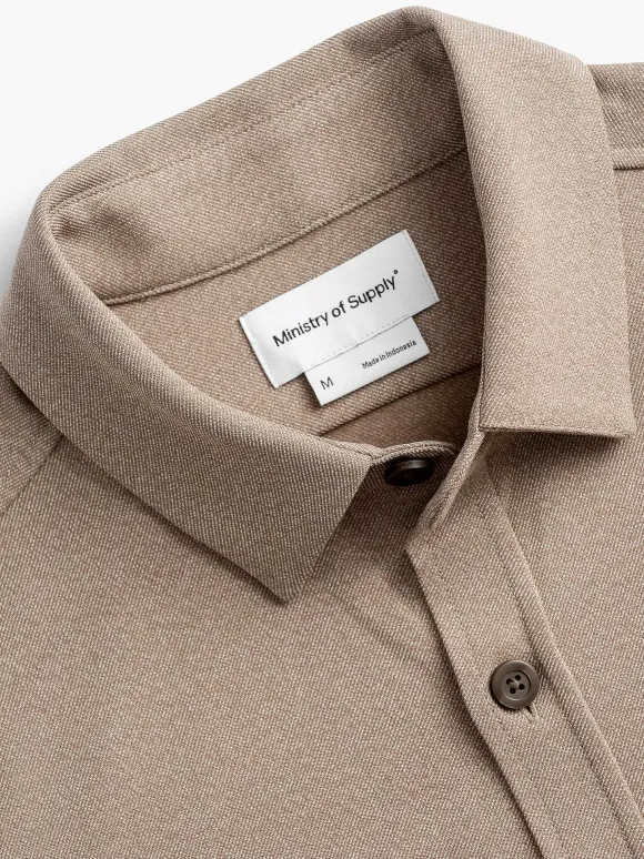 Men'S Ministry of Supply Oatmeal Tweed Men'S Fusion Overshirt