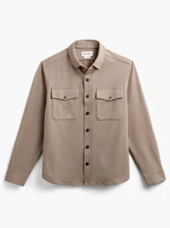 Men'S Ministry of Supply Oatmeal Tweed Men'S Fusion Overshirt