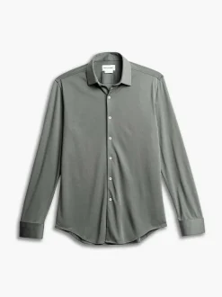 Men'S Ministry of Supply Olive Solid Men'S Apollo Dress Shirt (Previous Generation)