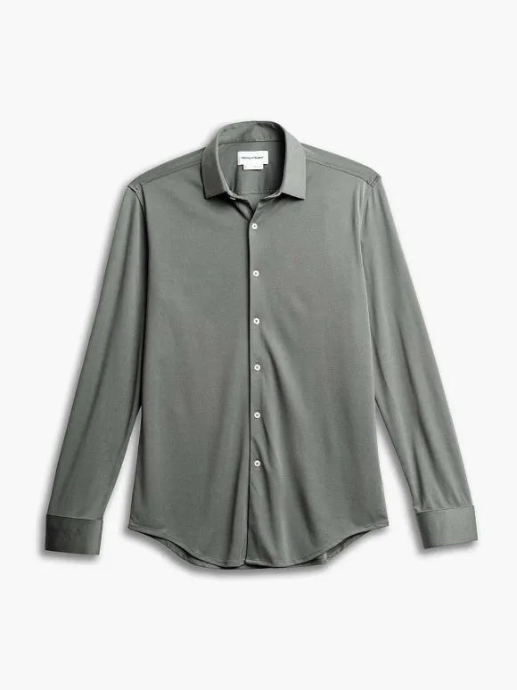 Men'S Ministry of Supply Olive Solid Men'S Apollo Dress Shirt (Previous Generation)