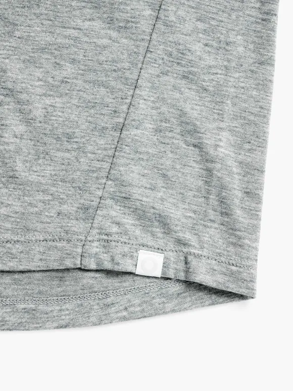 Men'S Ministry of Supply Pale Grey Heather Men'S Composite Merino Long Sleeve Tee