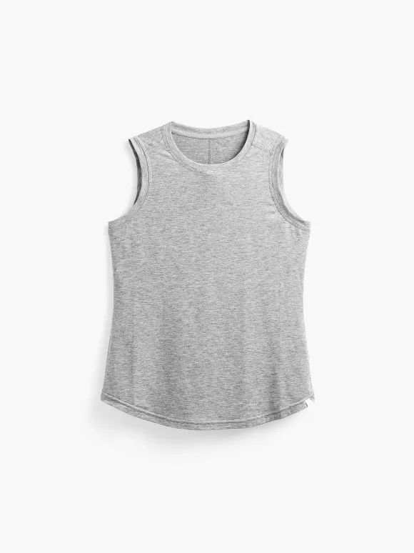 Women'S Ministry of Supply Pale Grey Heather Women'S Composite Merino Active Tank