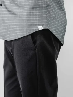 Men'S Ministry of Supply Platinum Grey Grid Men'S Aerozero° Dress Shirt